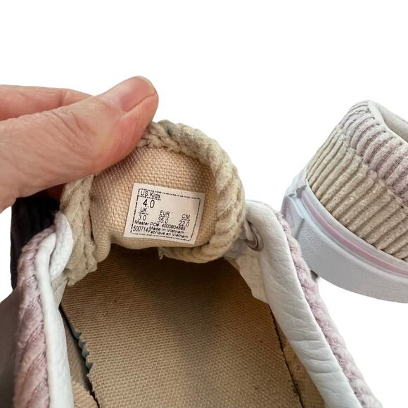 Vans Sneaker Girls Corduroy Era Pastel Color Block Skate Shoes Size US Kids 4 - Picture 8 of 11
